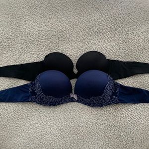 2bra bundle.Victoria Secret and Arie strapless bras